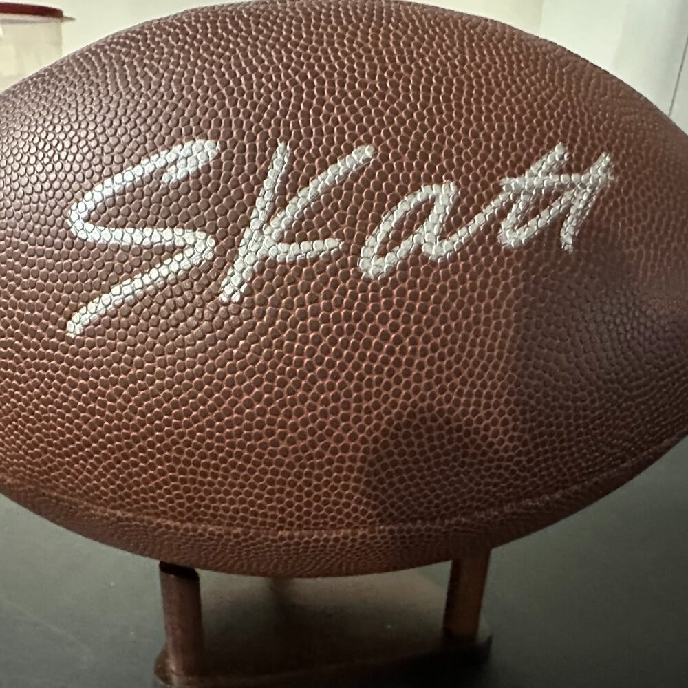 CAM SKATTEBO NEW YORK GIANTS SIGNED WILSON AUTOGRAPHED NFL FOOTBALL W/COA - 864